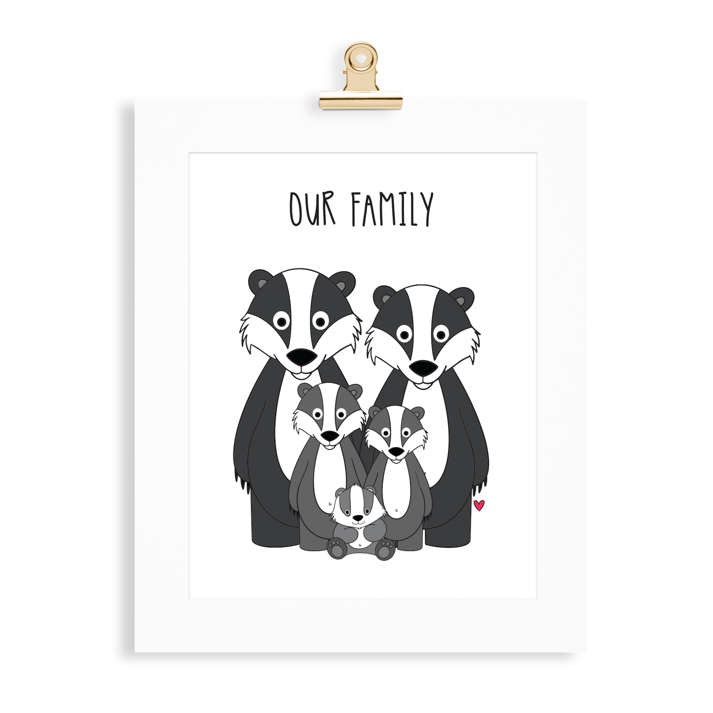 Badger Family (2 Parents) - Monkey & Me UK