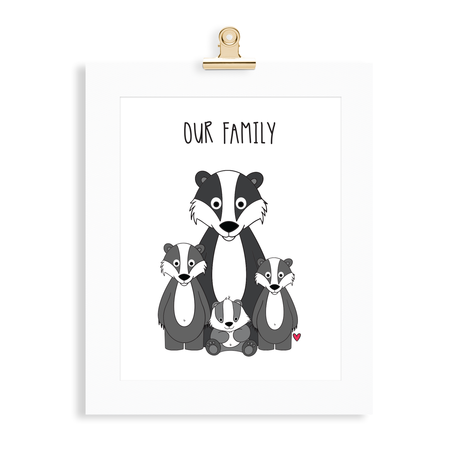 Badger Family (1 Parent) - Monkey & Me UK