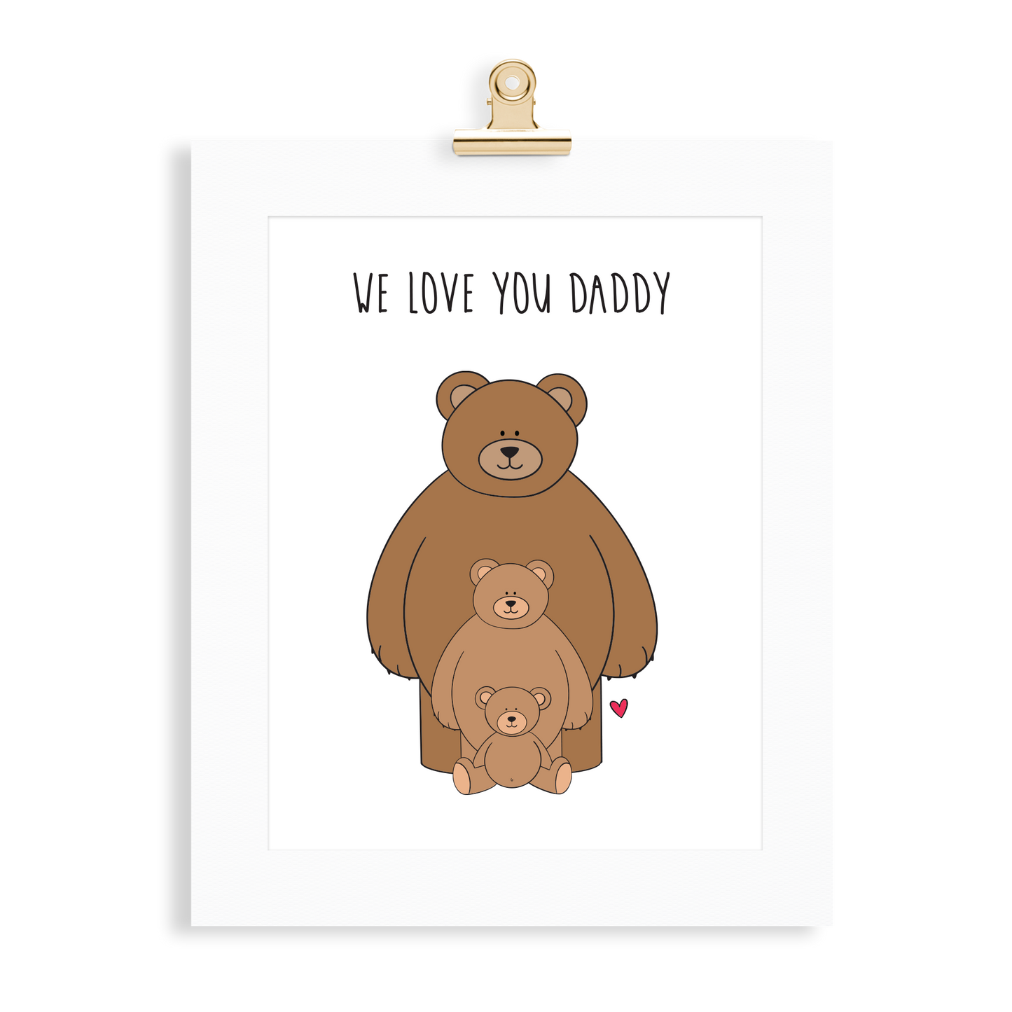 Bear Print (Love you Daddy) - Monkey & Me UK