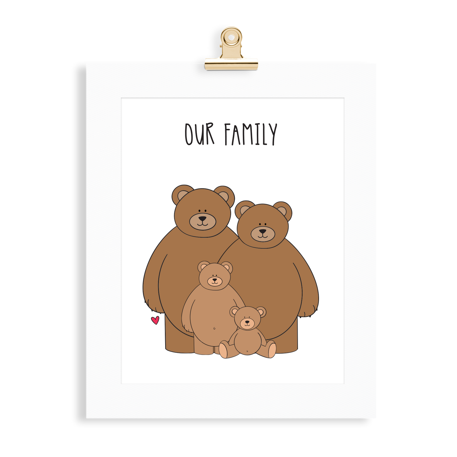 Bear Family (2 Parents) - Monkey & Me UK