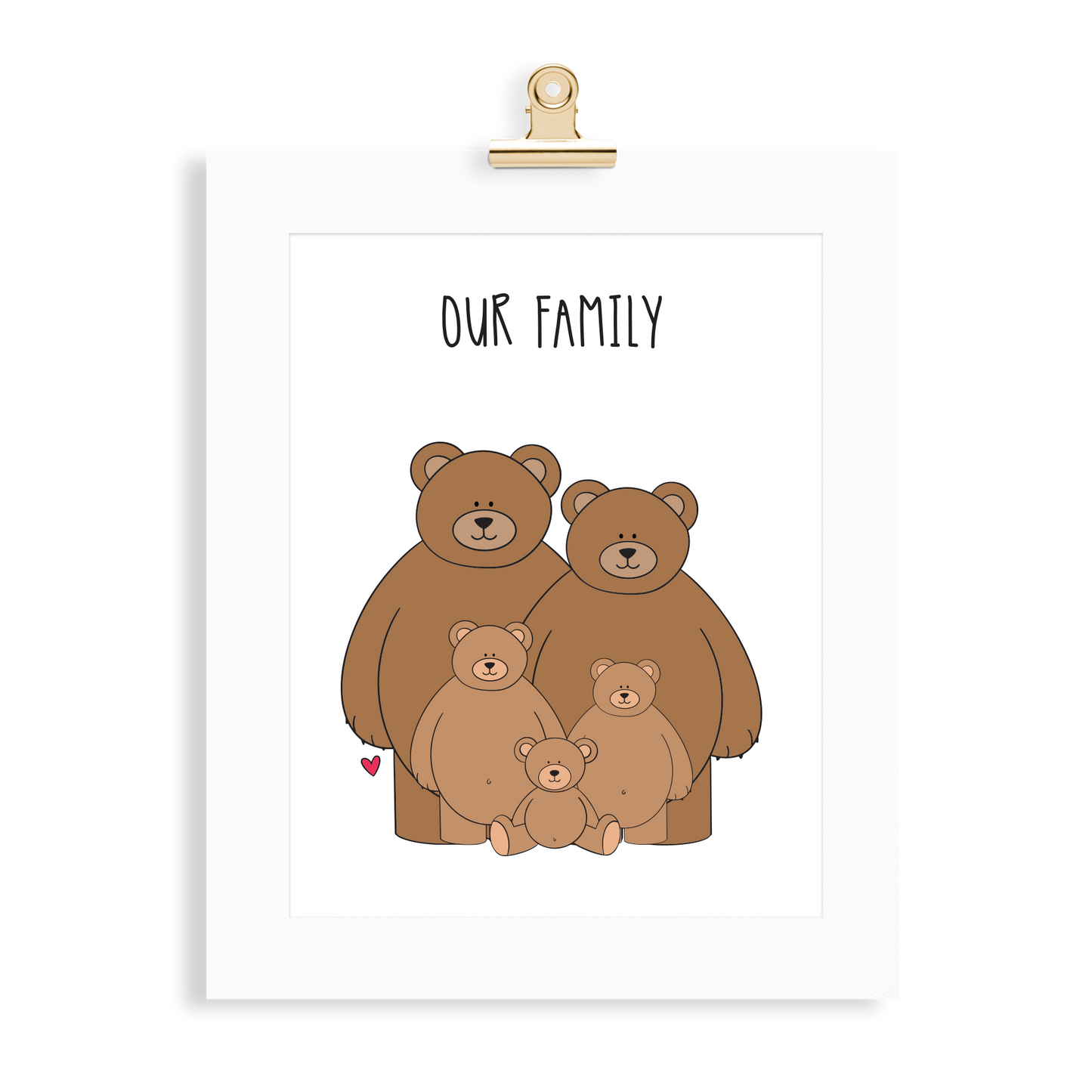 Bear Family (2 Parents) - Monkey & Me UK