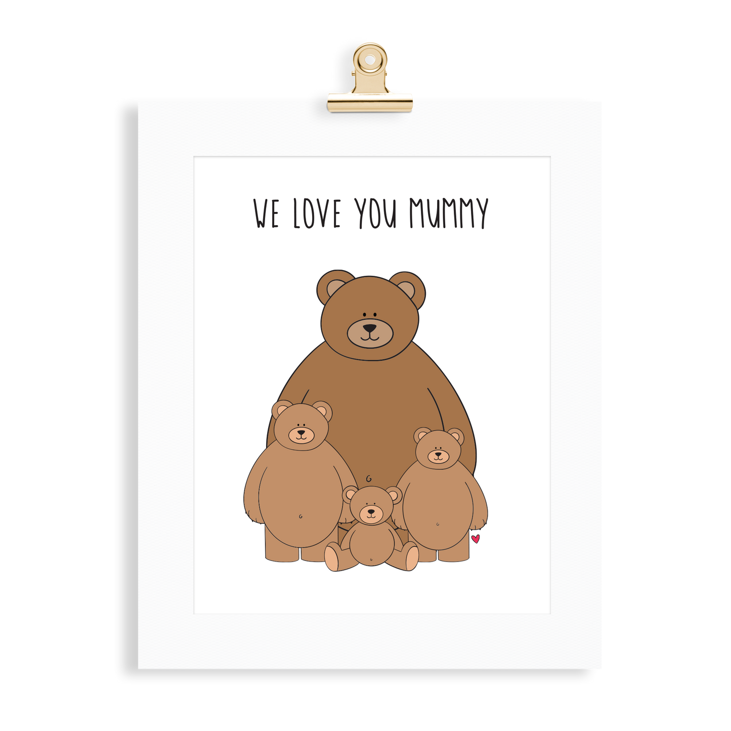 Bear Print (Love you Mummy) - Monkey & Me UK