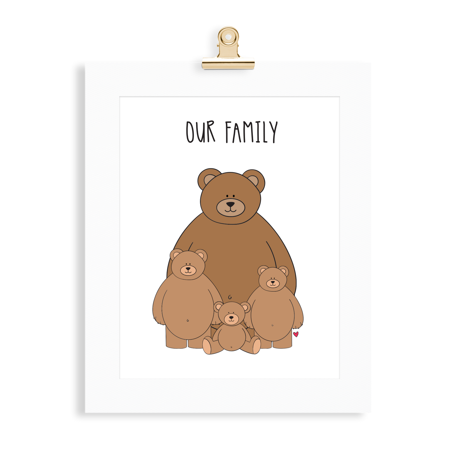 Bear Family (1 Parent) - Monkey & Me UK