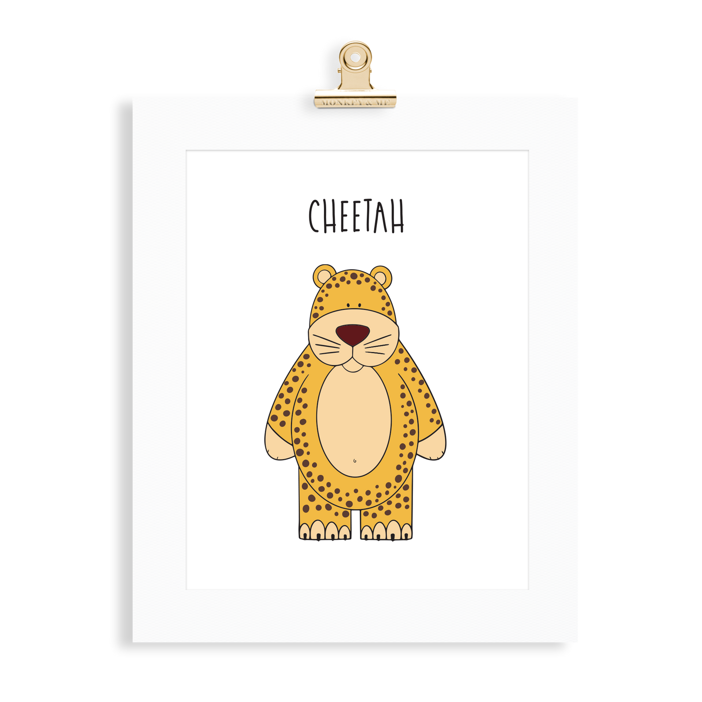 Cheetah print (A5 or A4 unframed) - Monkey & Me UK