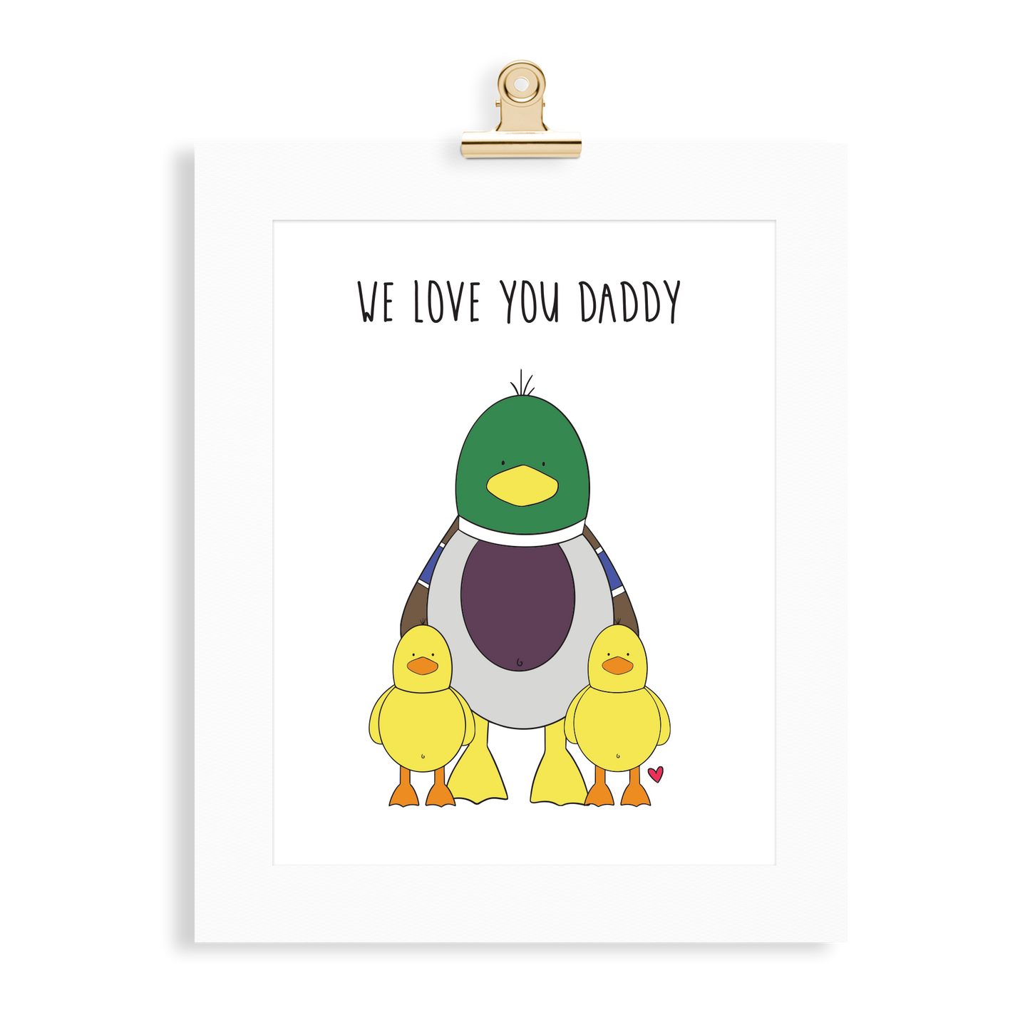 Duck Print (Love you Daddy) - Monkey & Me UK