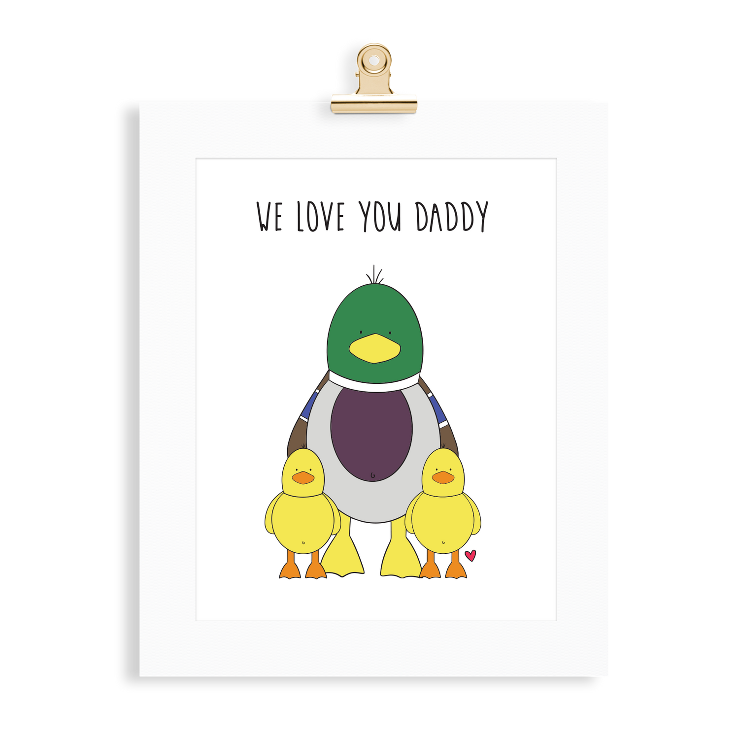 Duck Print (Love you Daddy) - Monkey & Me UK