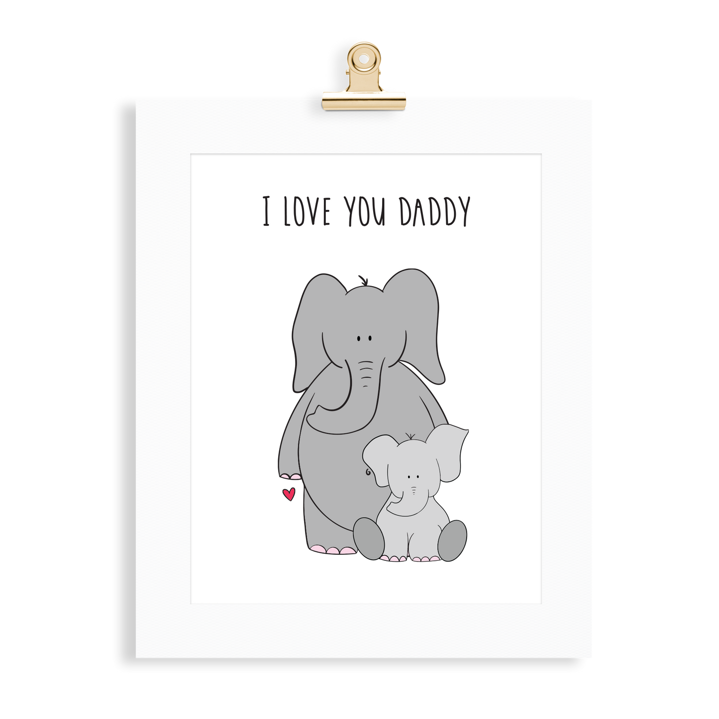Elephant Print (Love you Daddy) - Monkey & Me UK