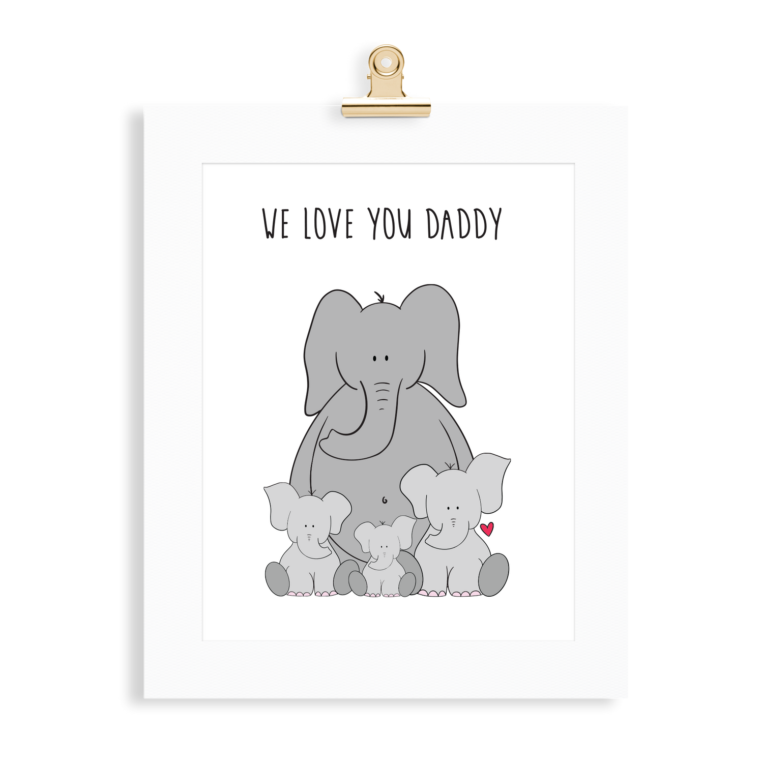 Elephant Print (Love you Daddy) - Monkey & Me UK