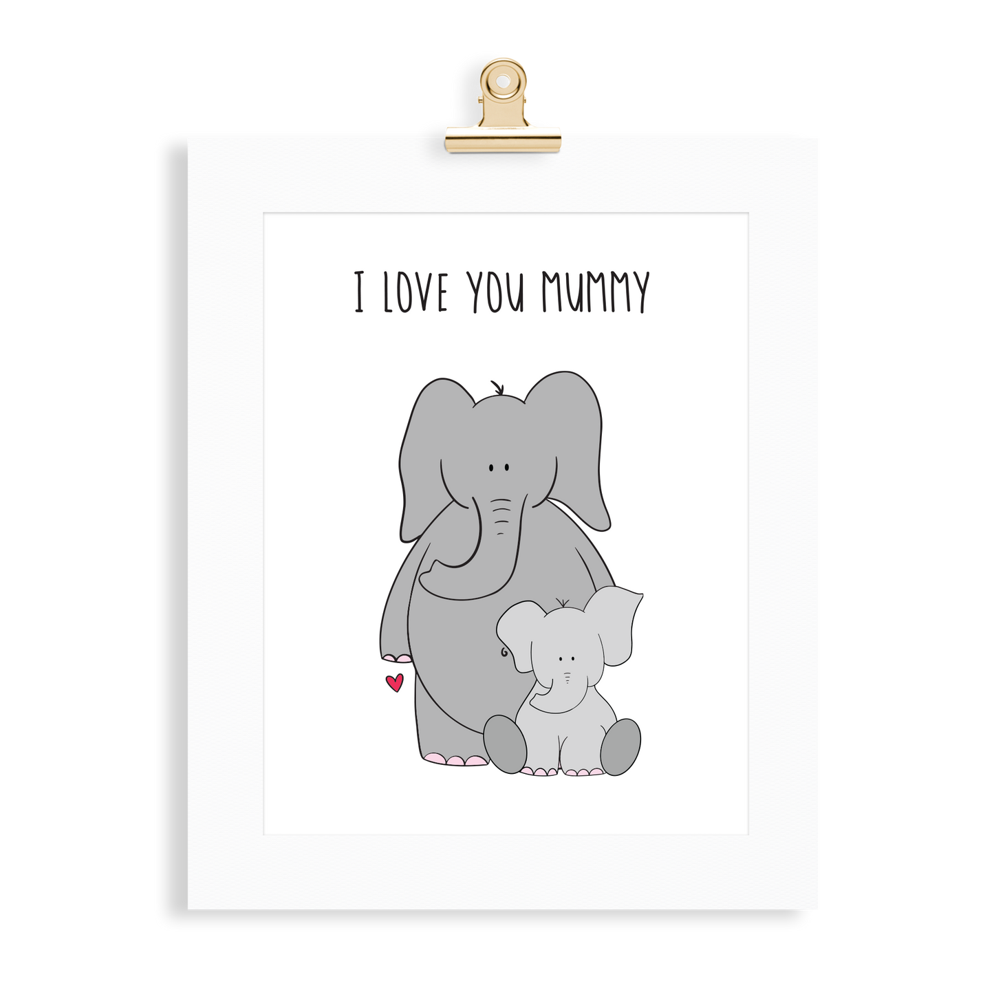 Elephant Print (Love you Mummy) - Monkey & Me UK