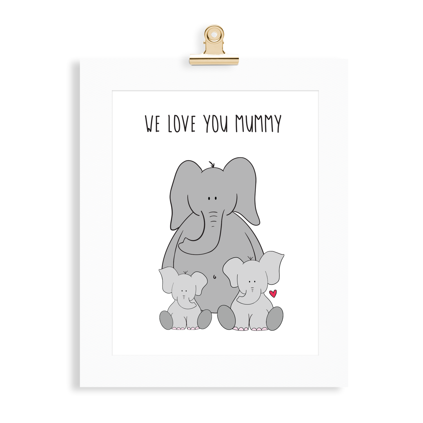 Elephant Print (Love you Mummy) - Monkey & Me UK