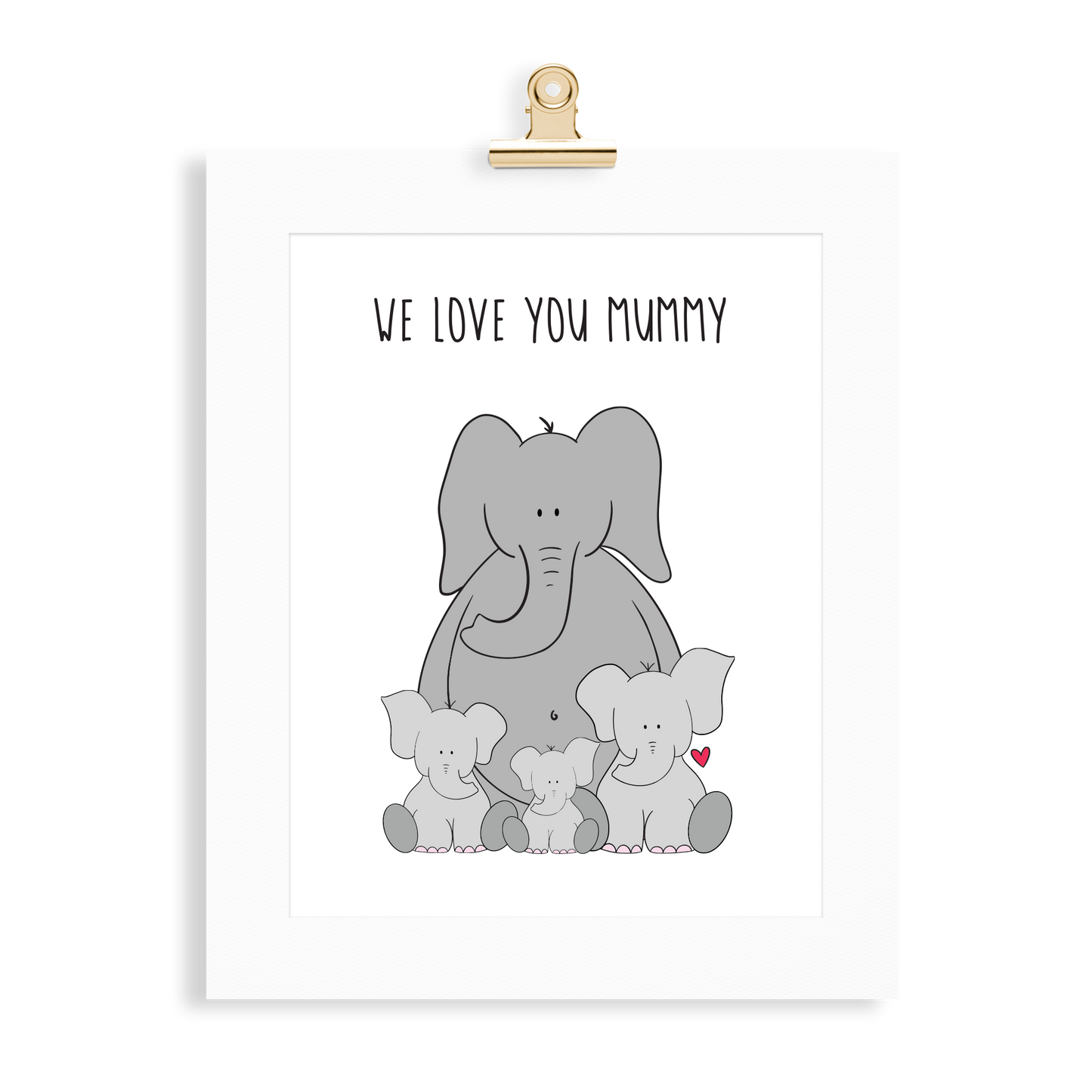 Elephant Print (Love you Mummy) - Monkey & Me UK