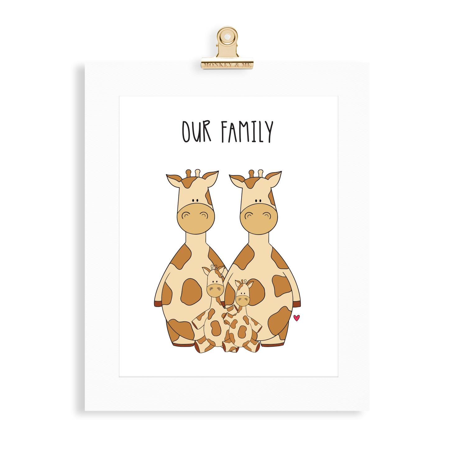 Giraffe Family (2 Parents) - Monkey & Me UK