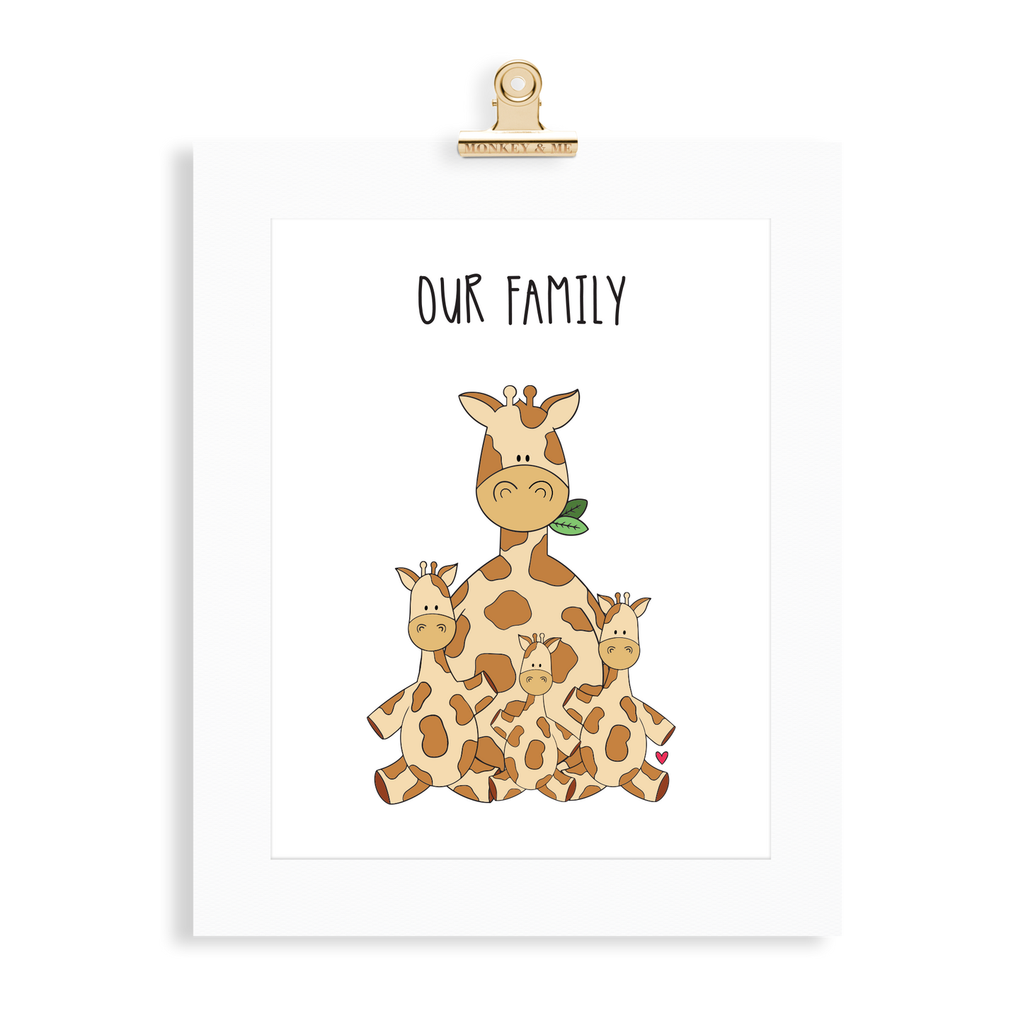Giraffe Family (1 Parent) - Monkey & Me UK