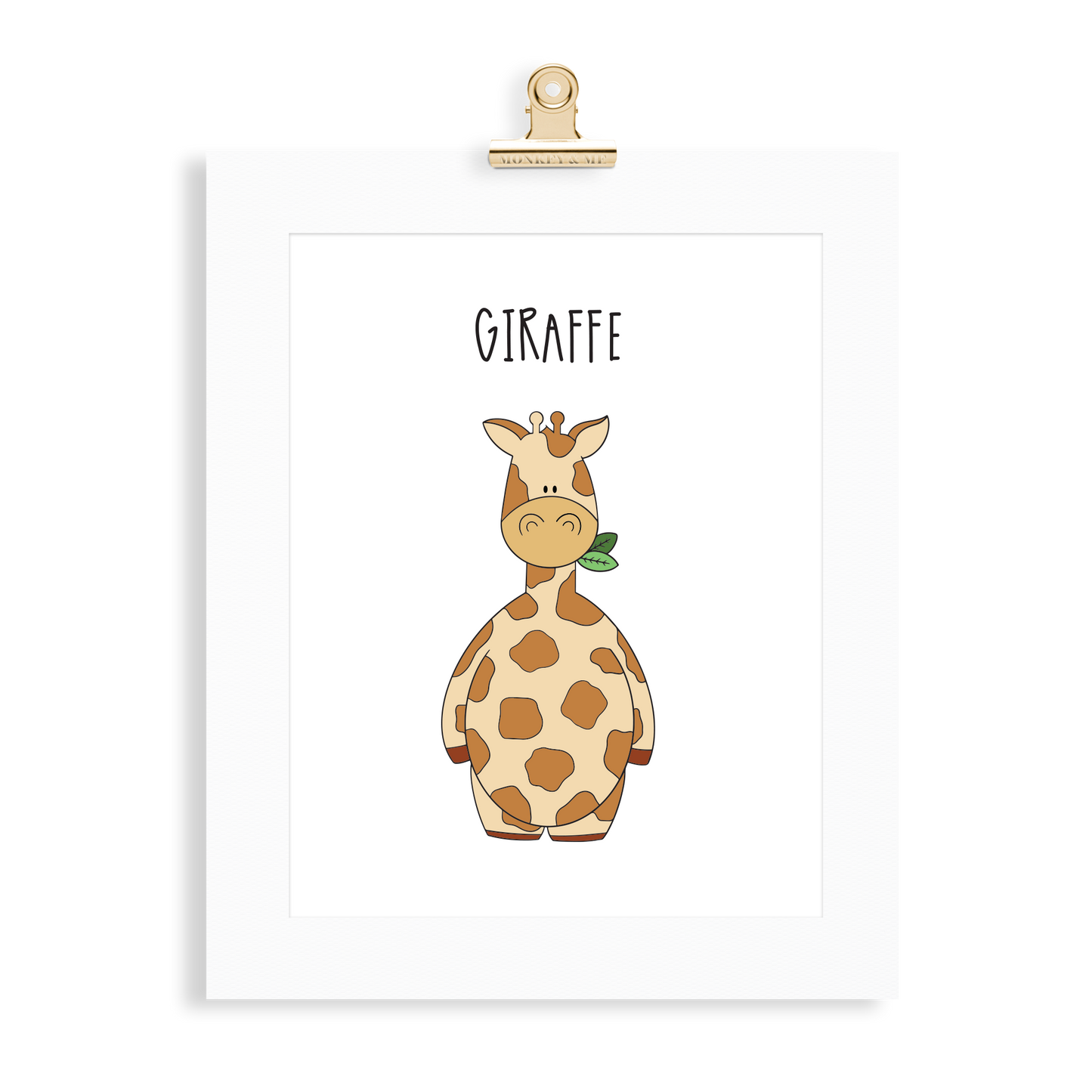 Giraffe print  (A5 or A4 unframed) - Monkey & Me UK