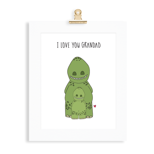 Dinosaur Print (Love you Grandad) - Monkey & Me UK