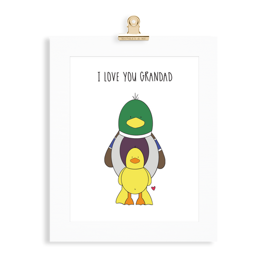 Duck Print (Love you Grandad) - Monkey & Me UK