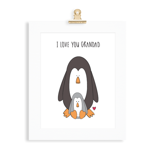 Penguin Print (Love you Grandad) - Monkey & Me UK