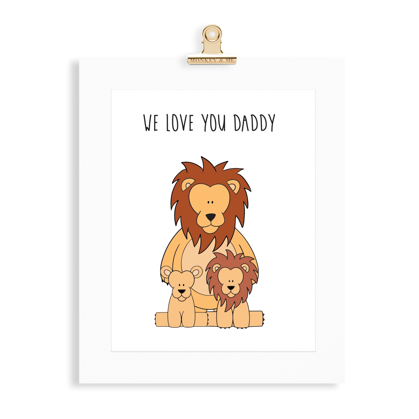 Lion Print (Love you Daddy) - Monkey & Me UK