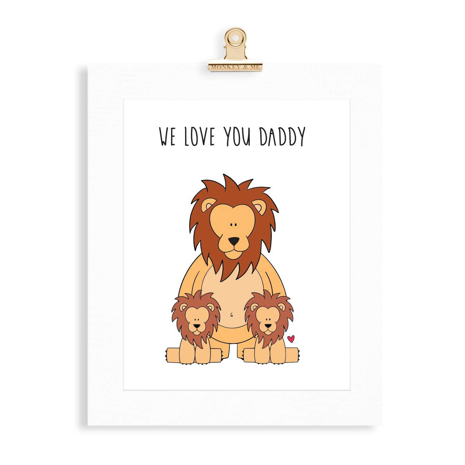 Lion Print (Love you Daddy) - Monkey & Me UK
