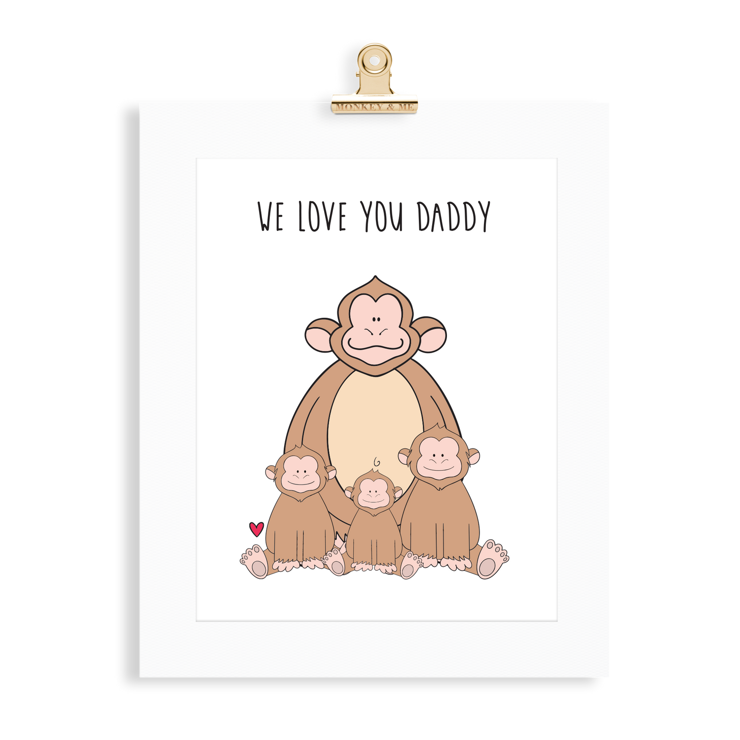 Monkey Print (Love you Daddy) - Monkey & Me UK