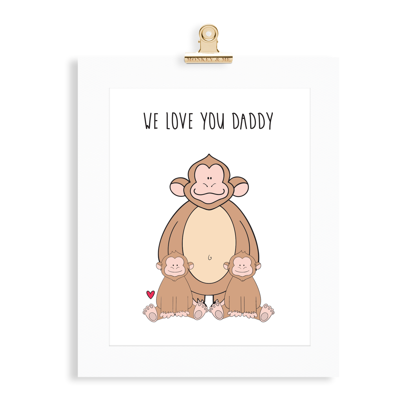 Monkey Print (Love you Daddy) - Monkey & Me UK