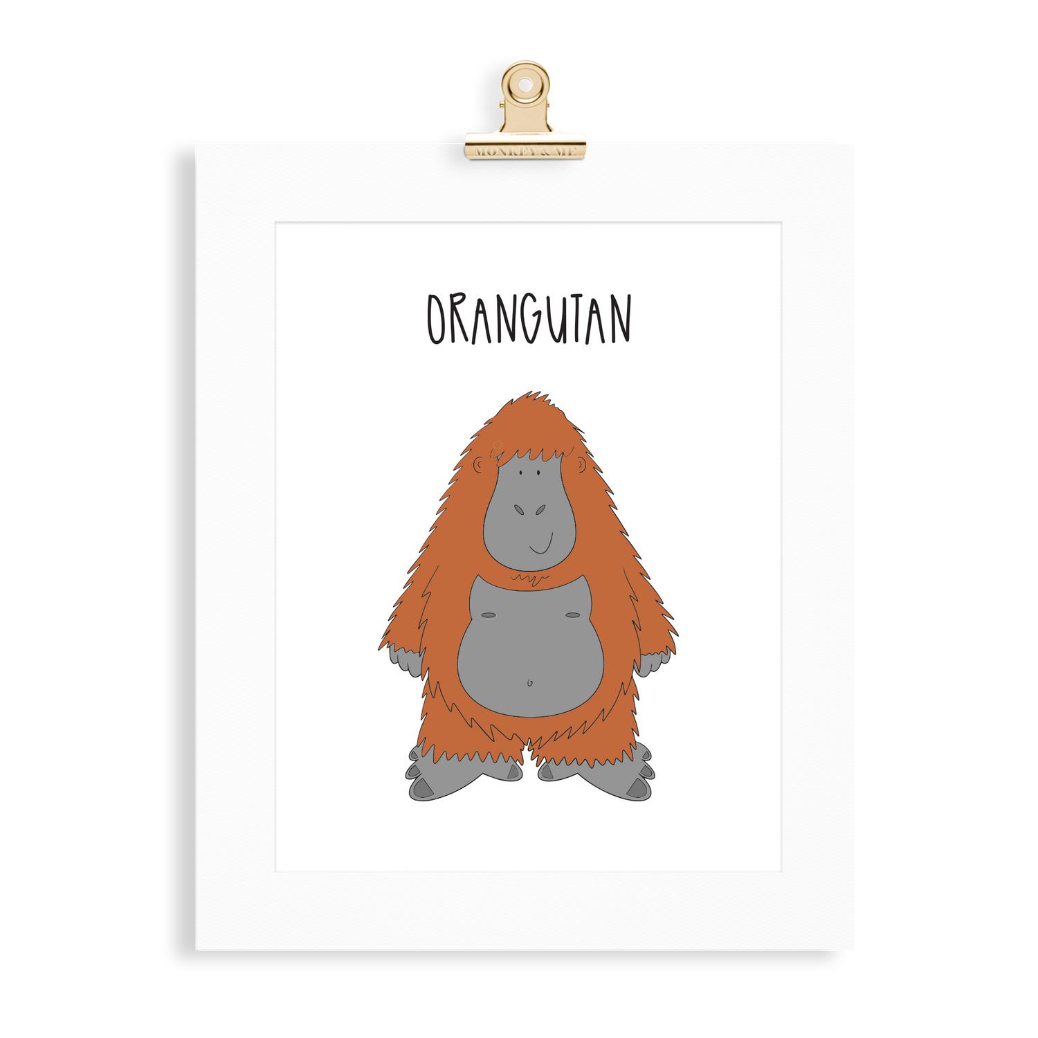 Orangutan print  (A5 or A4 unframed) - Monkey & Me UK