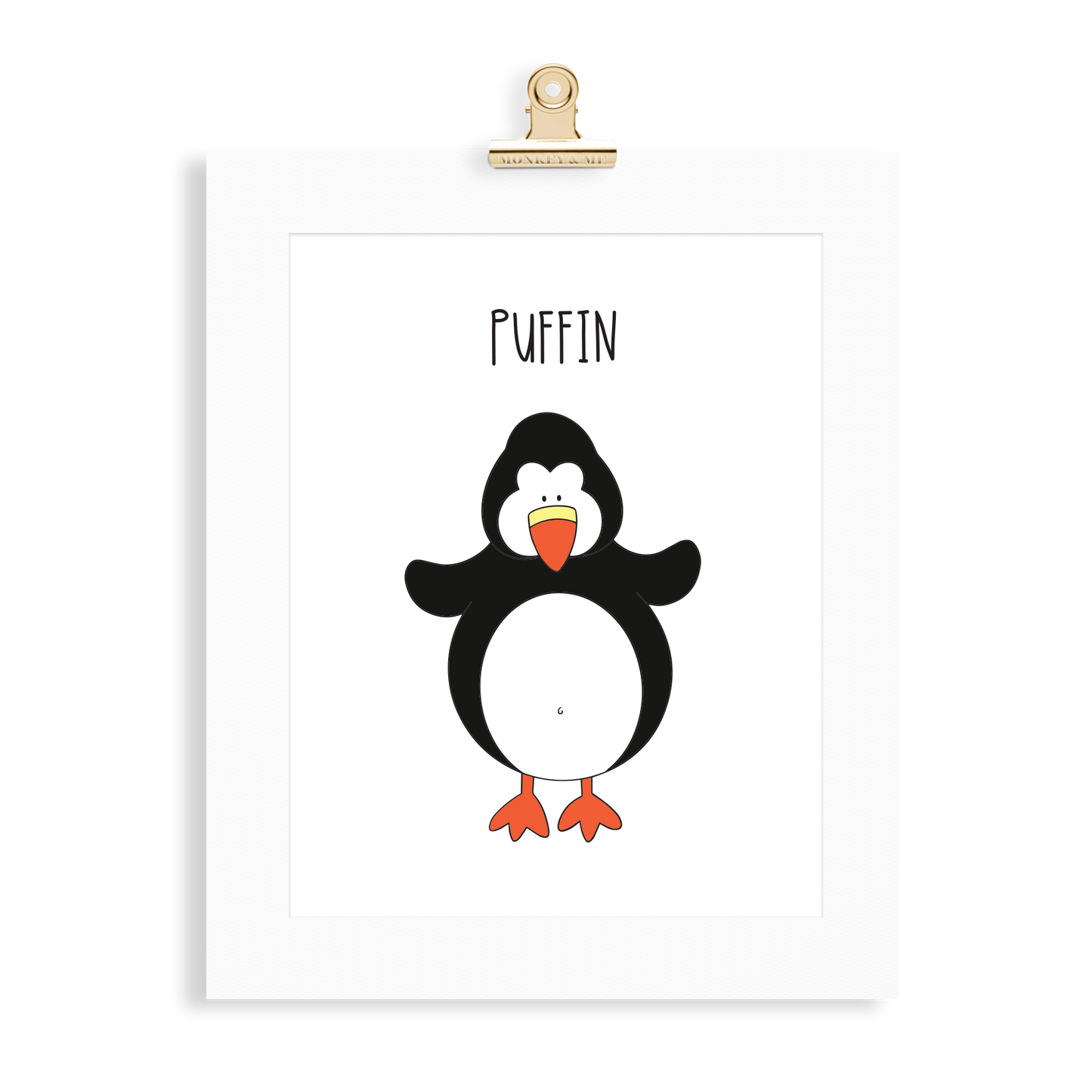 Puffin print  (A5 or A4 unframed) - Monkey & Me UK