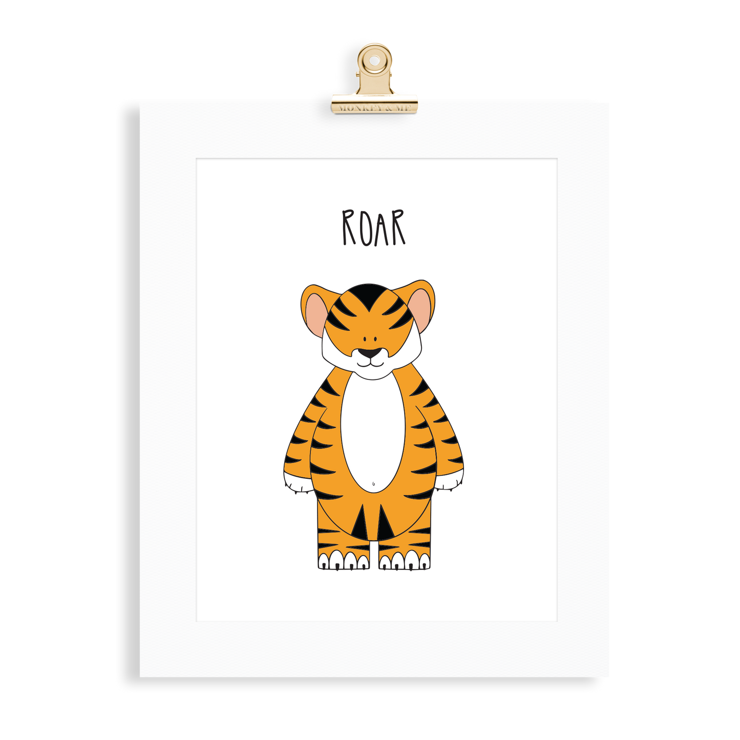 Tiger print  (A5 or A4 unframed) - Monkey & Me UK