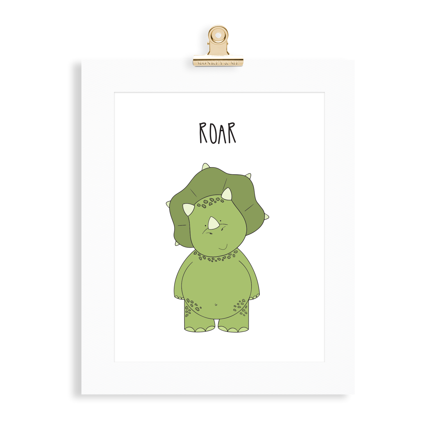 Triceratops print  (A5 or A4 unframed) - Monkey & Me UK