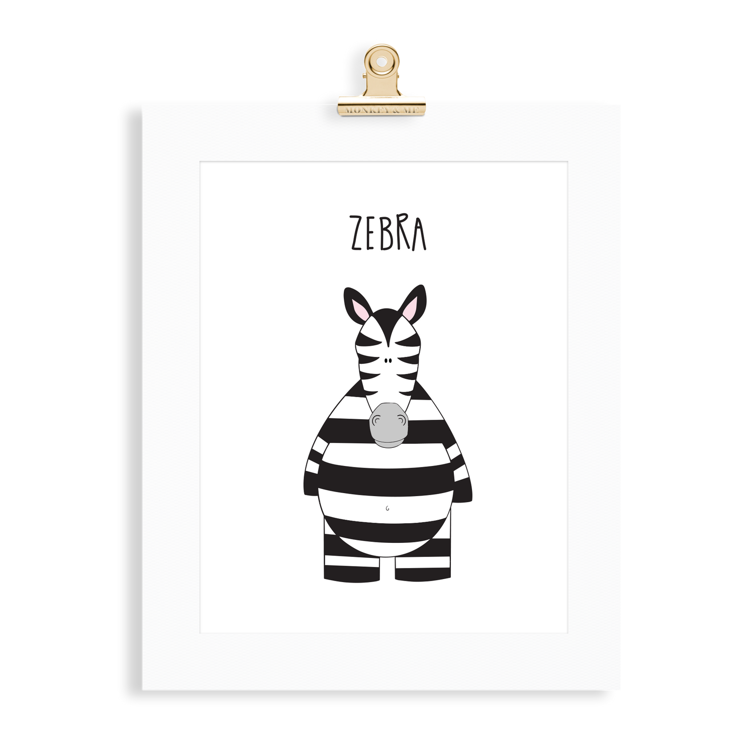 Zebra print  (A5 or A4 unframed) - Monkey & Me UK