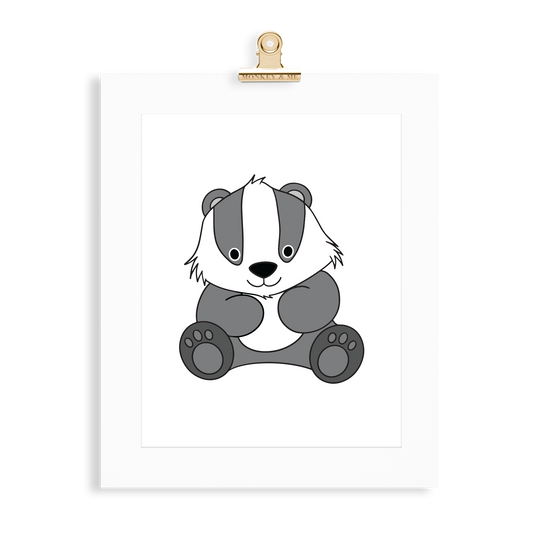 Badger Cub Print - Monkey & Me UK