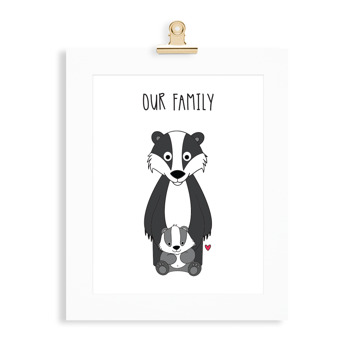 Badger Family (1 Parent) - Monkey & Me UK