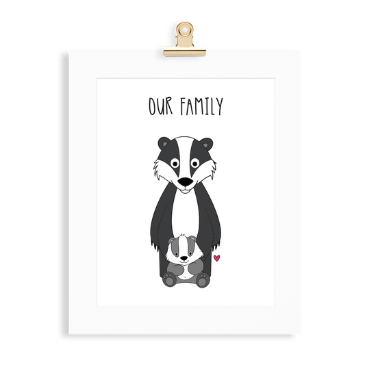 Badger Family (1 Parent) - Monkey & Me UK