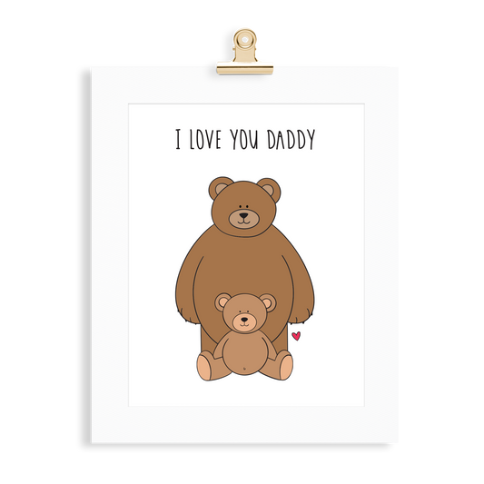Bear Print (Love you Daddy) - Monkey & Me UK