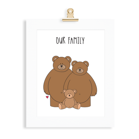 Bear Family (2 Parents) - Monkey & Me UK