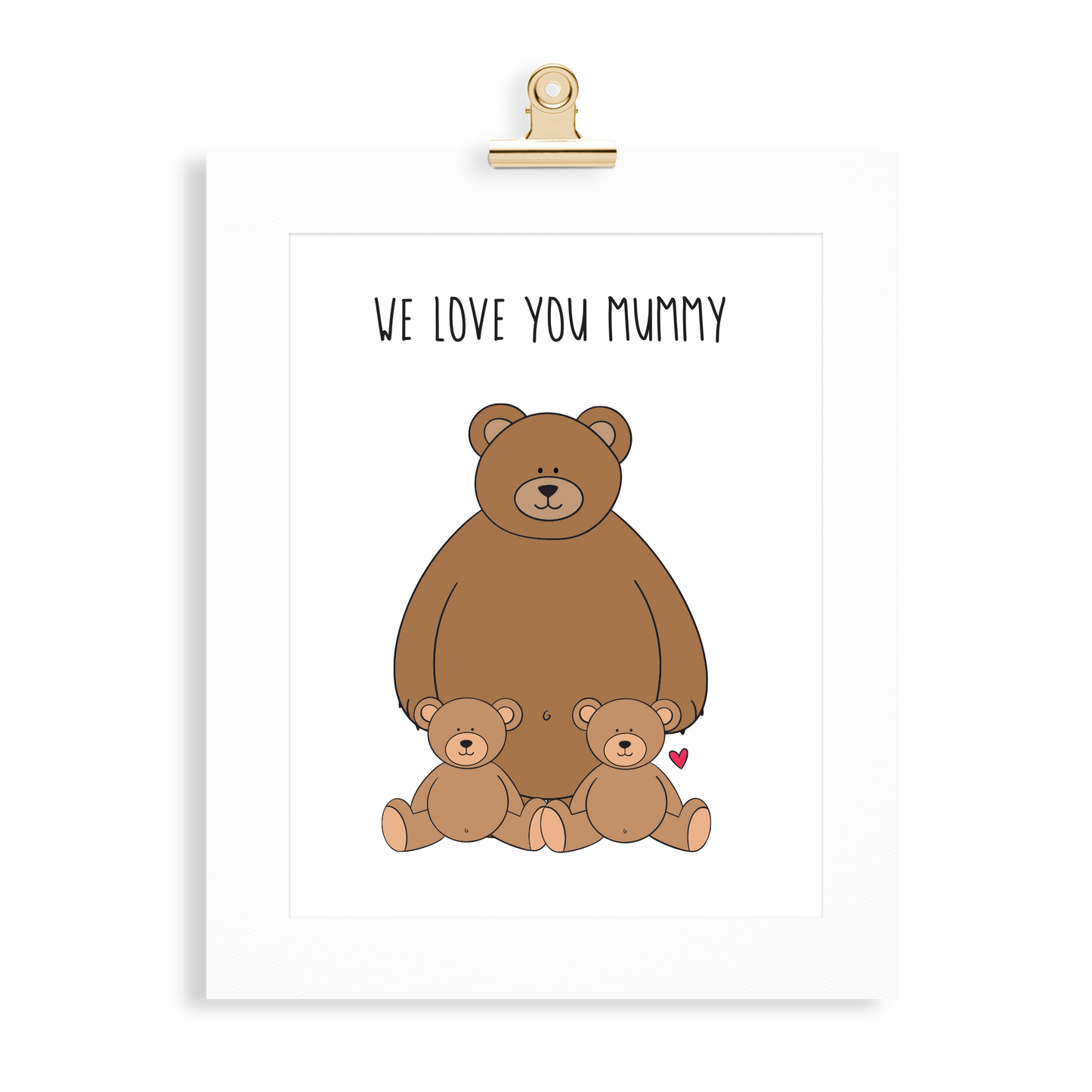 Bear Print (Love you Mummy) - Monkey & Me UK