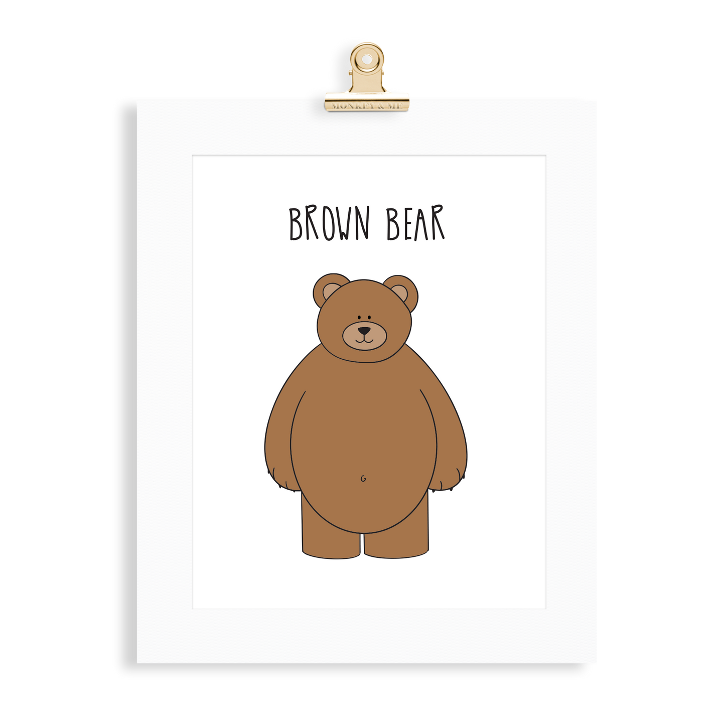 Brown Bear print (A5 or A4 unframed) - Monkey & Me UK