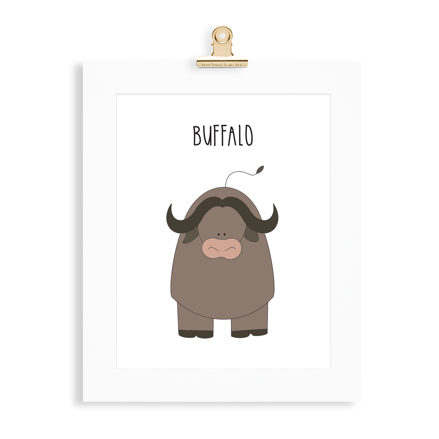 Buffalo print (A5 or A4 unframed) - Monkey & Me UK