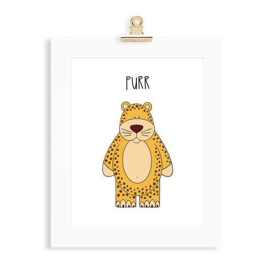 Cheetah print (A5 or A4 unframed) - Monkey & Me UK