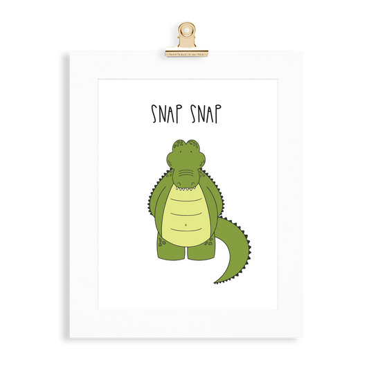 Crocodile print  (A5 or A4 unframed) - Monkey & Me UK