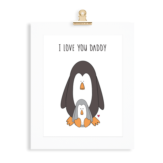 Penguin Print (Love you Daddy) - Monkey & Me UK