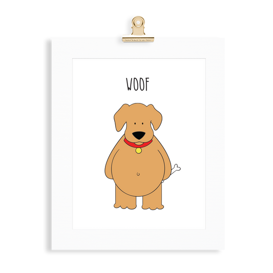 Dog print  (A5 or A4 unframed) - Monkey & Me UK