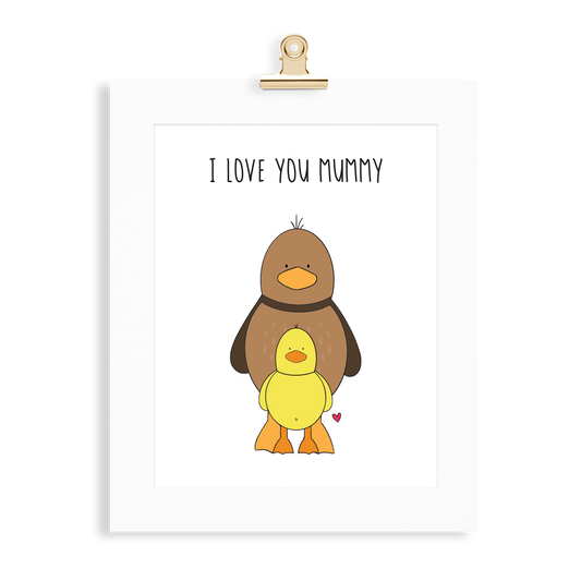 Duck Print (Love you Mummy) - Monkey & Me UK