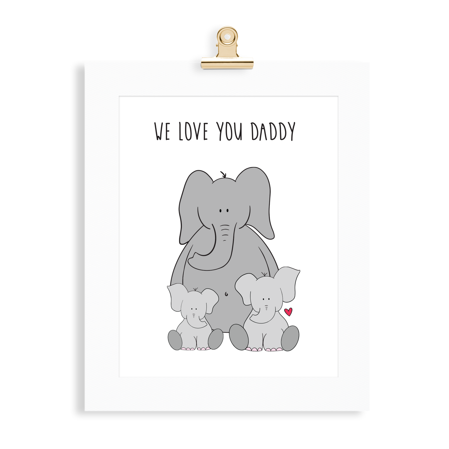 Elephant Print (Love you Daddy) - Monkey & Me UK