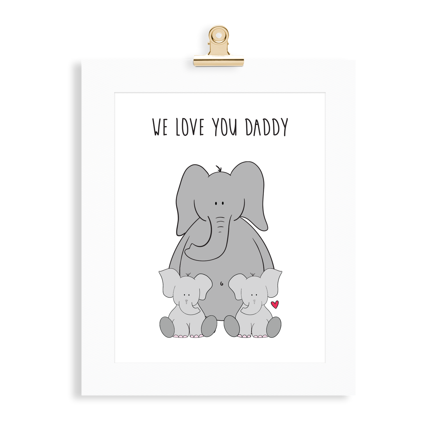 Elephant Print (Love you Daddy) - Monkey & Me UK