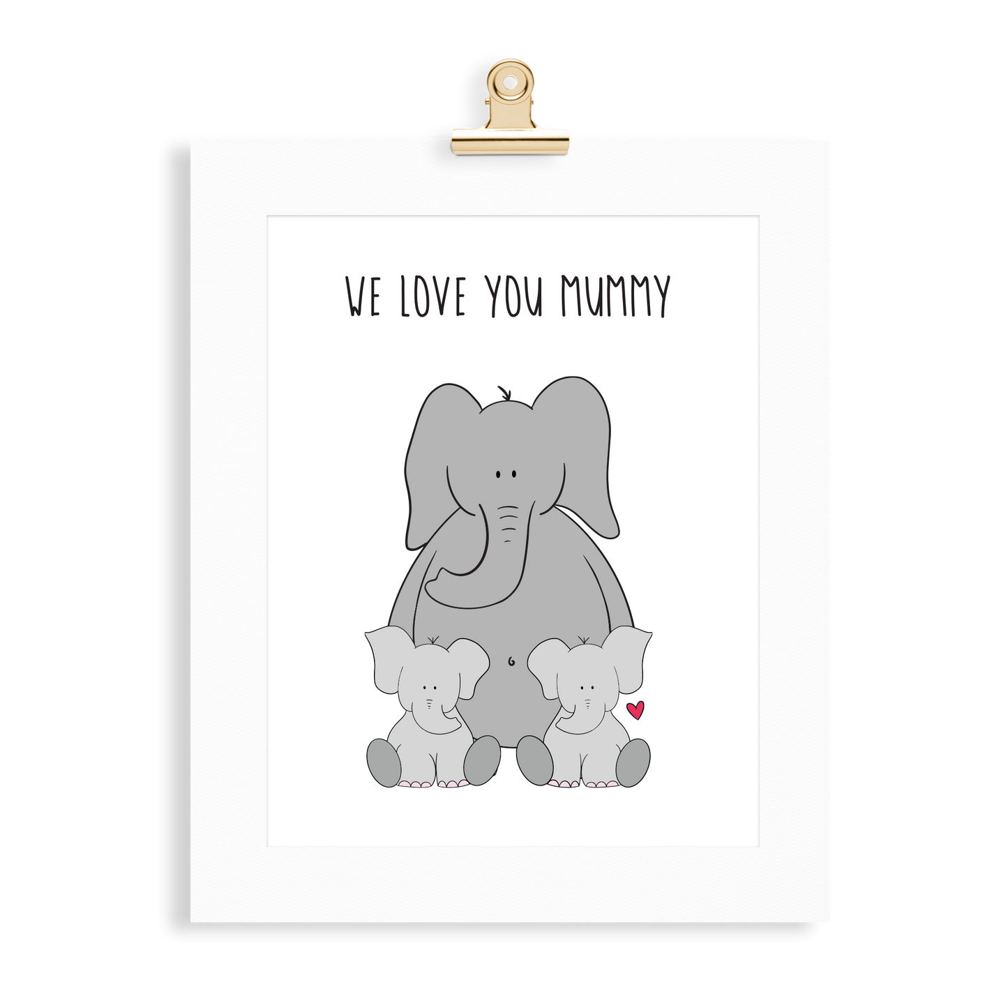 Elephant Print (Love you Mummy) - Monkey & Me UK