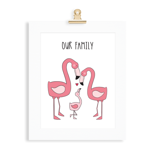 Flamingo Family (2 Parents) - Monkey & Me UK