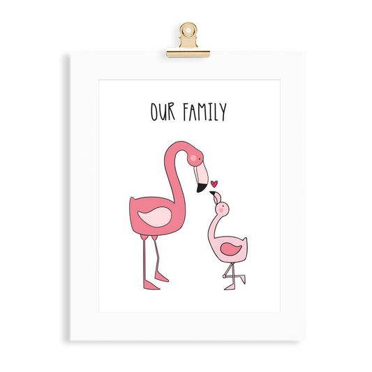 Flamingo Family (1 Parent) - Monkey & Me UK