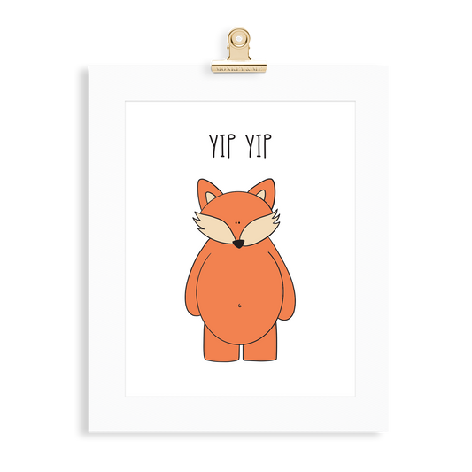 Fox print  (A5 or A4 unframed) - Monkey & Me UK