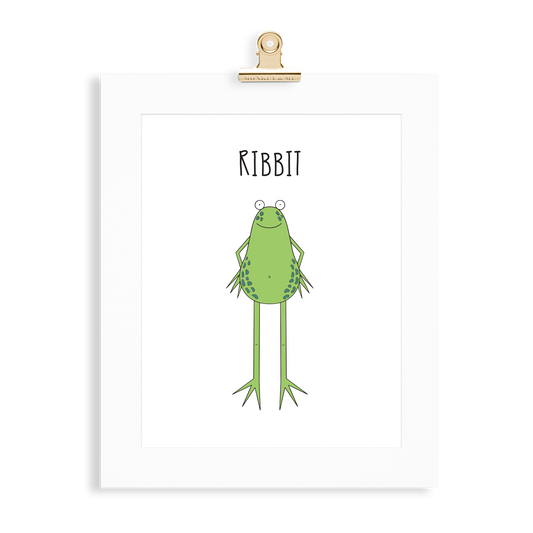 Frog print  (A5 or A4 unframed) - Monkey & Me UK